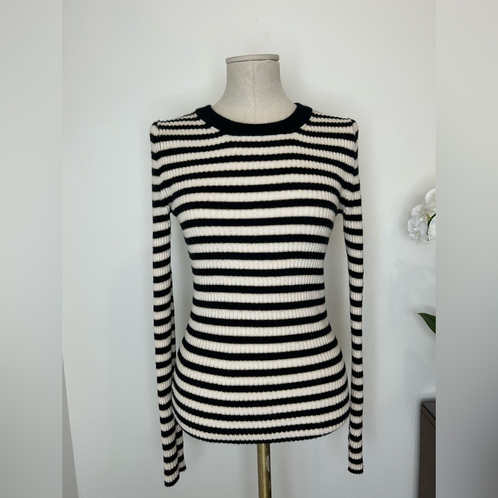 THE GAP - Brooklyn Crewneck Striped Rib Knit Sweater Size XS